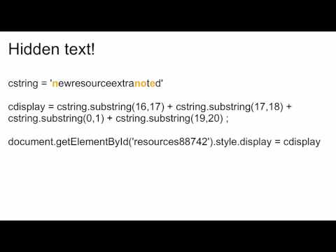 Matt Cutts: What are the ways to hide text?