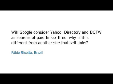 Matt Cutts: What types of directories are seen as sources of paid links?
